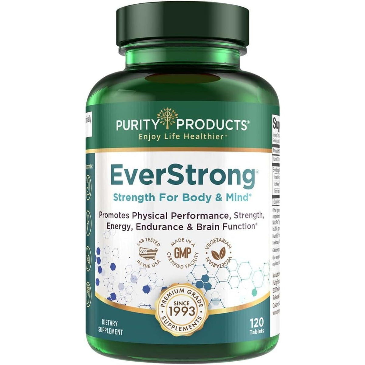 Everstrong - Creatine Monohydrate Blend - Clinically Studied for Golf Maximizing Driving Distance - Muscle Matrix Blend - Joint, Muscle & Energy Support - Boron, Coffeeberry, Vitamin D3 - 120 Tablets