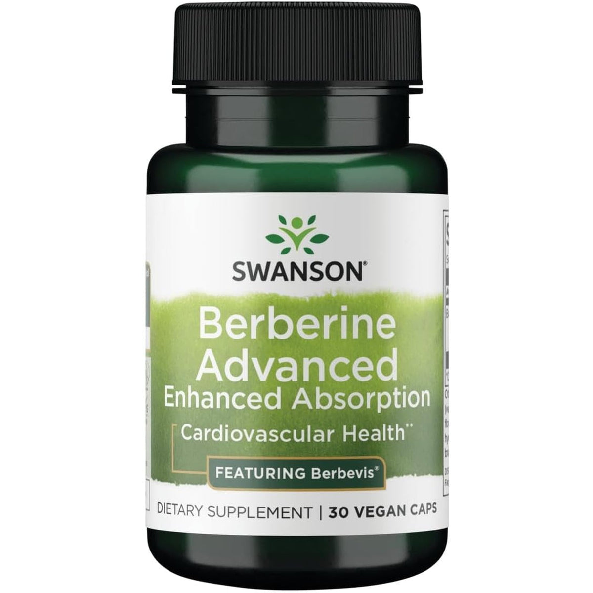 Swanson Berberine Advanced Enhanced Absorption Supplement for Health-Conscious Adults Seeking Optimized Bioavailability - Featuring Berbevis 550 Mg (30 Vegan Capsules)