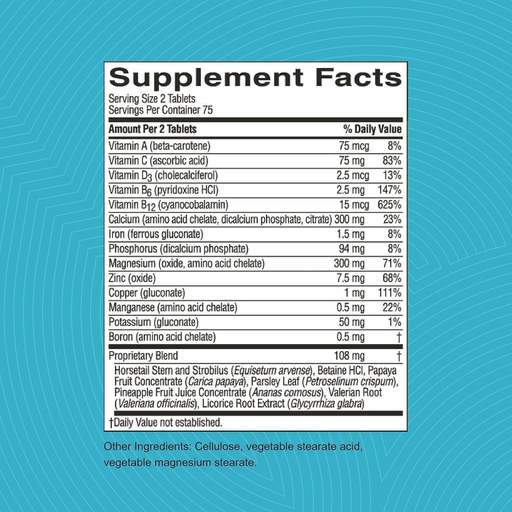 Nature'S Sunshine Skeletal Strength, 150 Tablets | Bone Health Supplements for Women and Men with Calcium, Magnesium, Iron, Manganese, and Vitamin D, C, A, and B