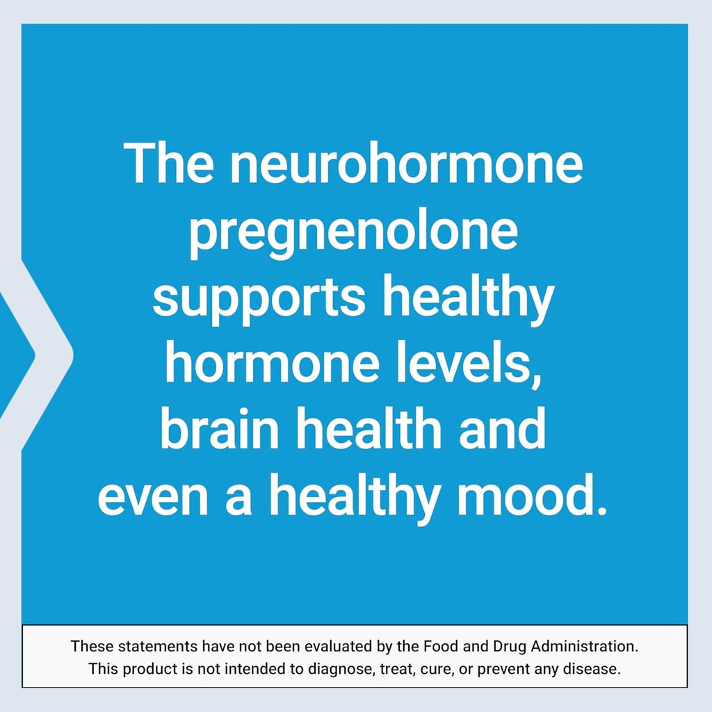 Life Extension Pregnenolone, Neurohormone, Promotes Memory Health and Brain Plasticity, Gluten-Free, Non-Gmo, 100 Capsules