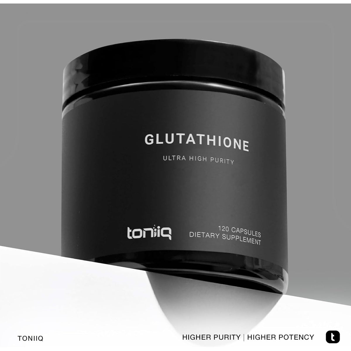Toniiq Ultra High Strength Glutathione Capsules - 1000Mg Concentrated Formula - 98%+ Highly Purified and Bioavailable - Non-Gmo Fermentation - 120 Capsules Reduced Glutathione Supplement