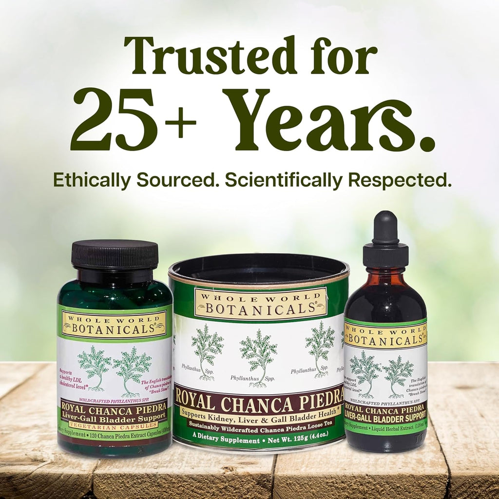 Whole World Botanicals Royal Chanca Piedra Herbal Supplement – Traditional Amazon Herb (120 Vegan Capsules, Liver Vegan Capsules)