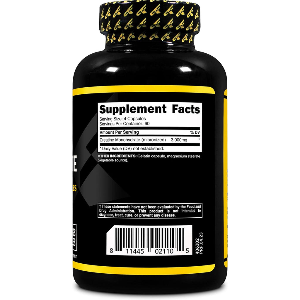 Primaforce Creatine Monohydrate Capsules - 240 Capsules, 3,000Mg per Serving, Gluten Free and Non-Gmo