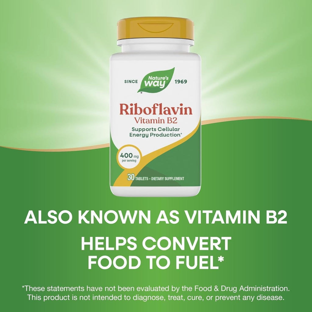 Enzymatic Therapy Riboflavin Vitamin B2, 400 Mg per Serving