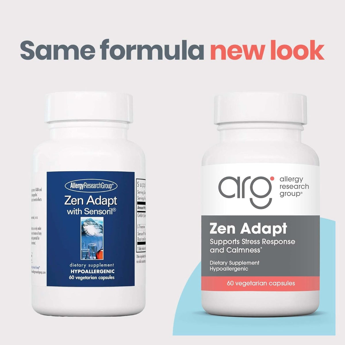 ARG Zen Adapt - 200 Mg L-Theanine, 125 Mg Ashwagandha & 550 Mg GABA - Supports Stress Response and Calmness - Vegetarian Capsules - Hypoallergenic Formula - 30 Servings - 60 Capsules