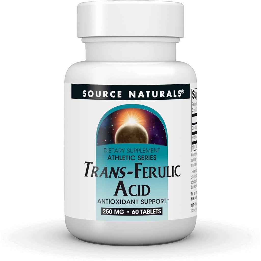 Source Naturals Athletic Series, Trans-Ferulic Acid, Antioxidant Support* - 250Mg -60 Tablets