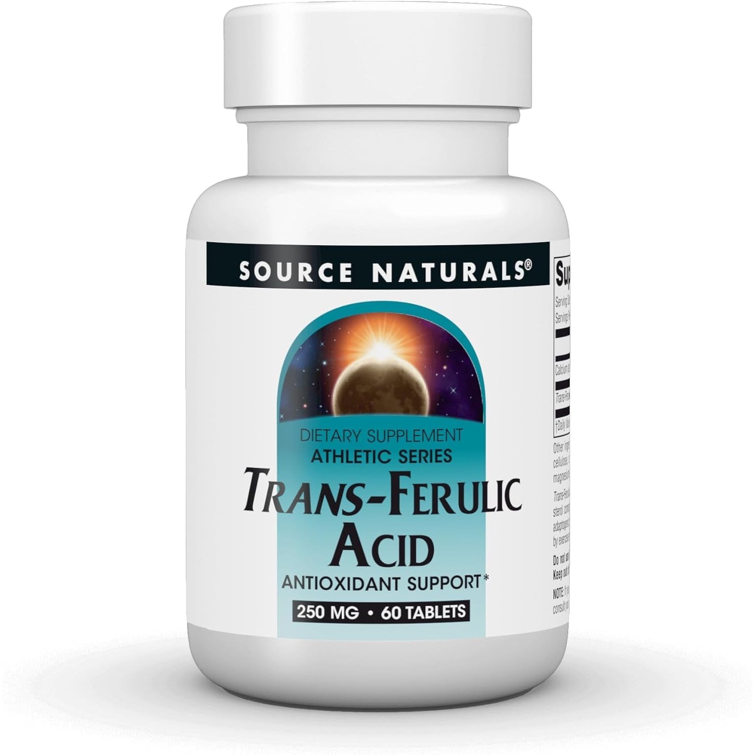 Source Naturals Athletic Series, Trans-Ferulic Acid, Antioxidant Support* - 250Mg -60 Tablets