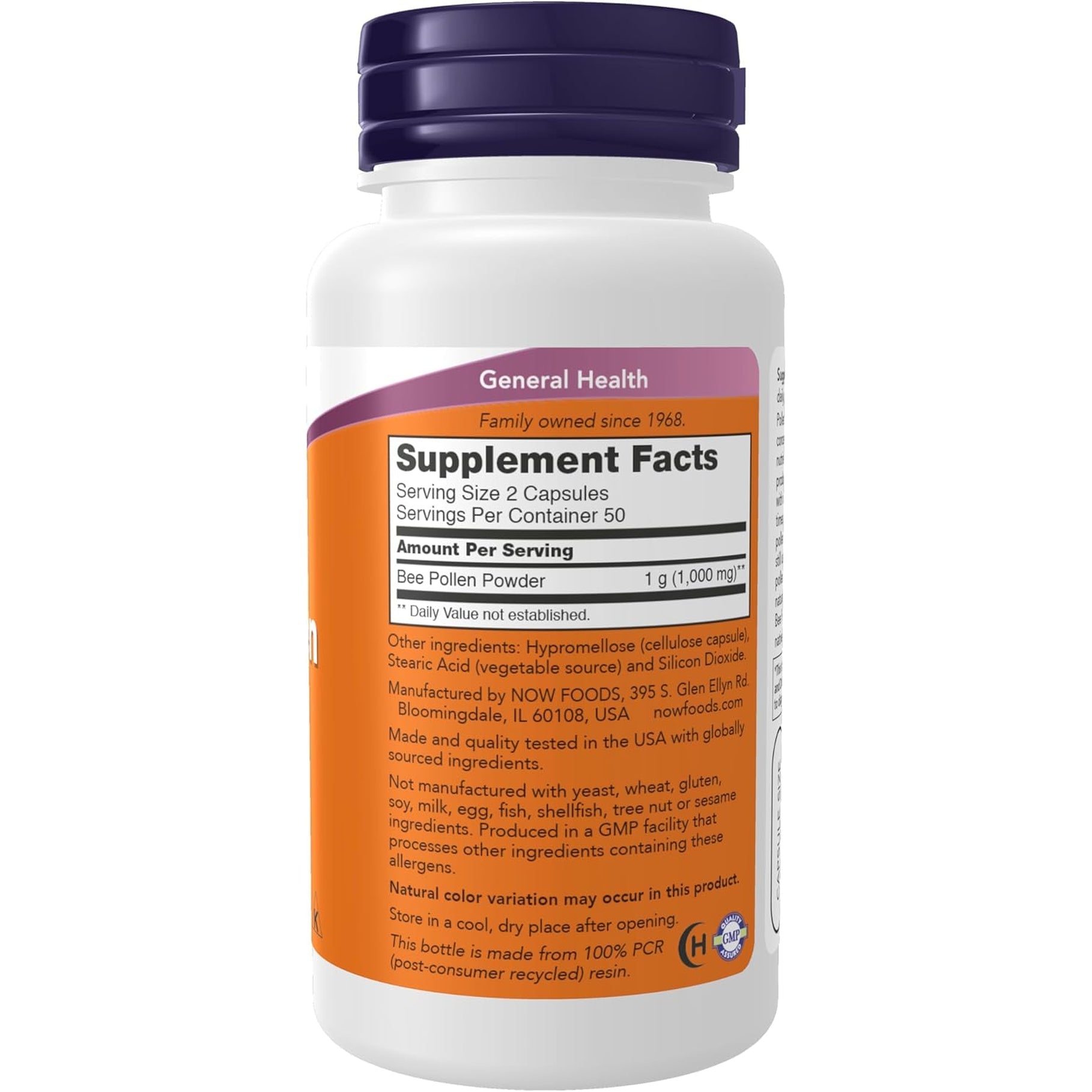 Now Foods Crd Bee Pollen, 100 Count