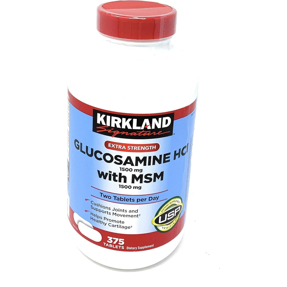 Kirkland Signature Extra Strength Glucosamine HCI 1500Mg, with MSM 1500 Mg, 375-Count Tablets