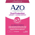 AZO Dual Protection, Urinary + Vaginal Support, Prebiotics and Probiotics for Women*, Starts Working within 24 Hours, Non-Gmo, 30 Count