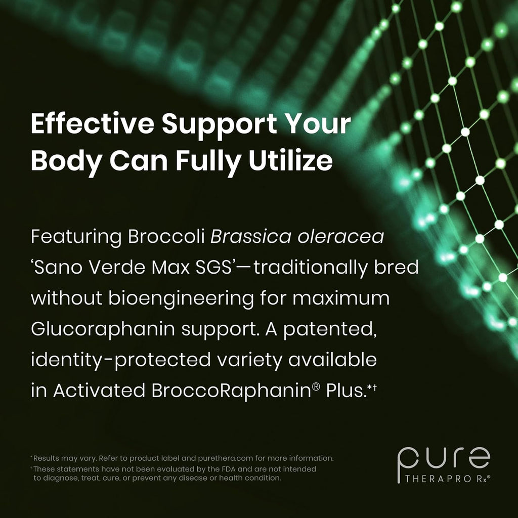 Pure Therapro Rx Extra Strength Sulforaphane Supplement from Broccoli Seed Extract | Made in USA | ONE Capsule per Serving (Other Brands Are 2 Caps!) | 3Rd Party Tested | Oncoprotect ES