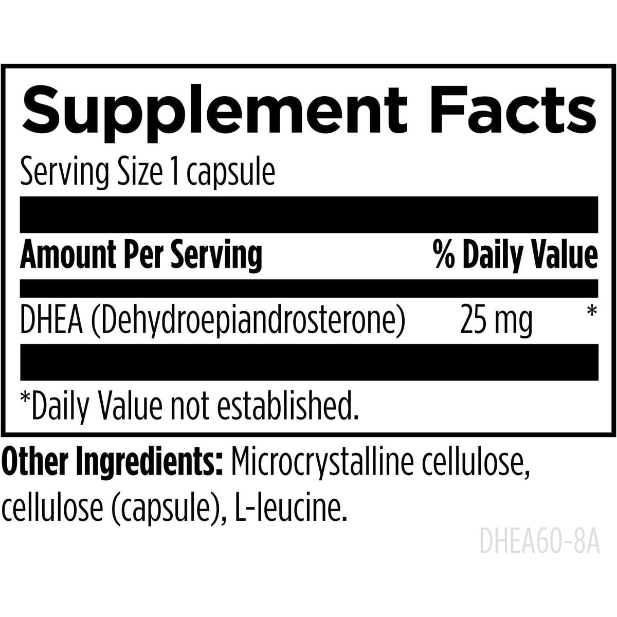 Designs for Health DHEA 25Mg - DHEA Supplement for Men + Women - Supplement to Help Support Healthy Aging, Muscle Integrity, Energy + Hormonal Synthesis - Non-Gmo (60 Capsules)