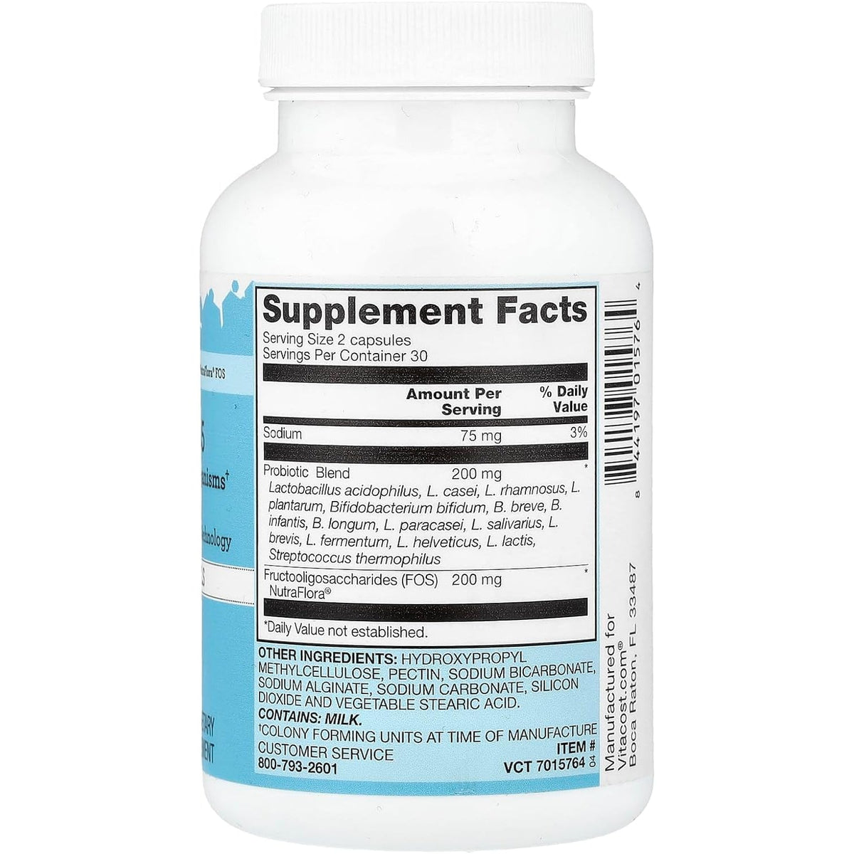 Vitacost Probiotic 15-35 with Nutraflora® FOS, 60 Vegetarian Capsules