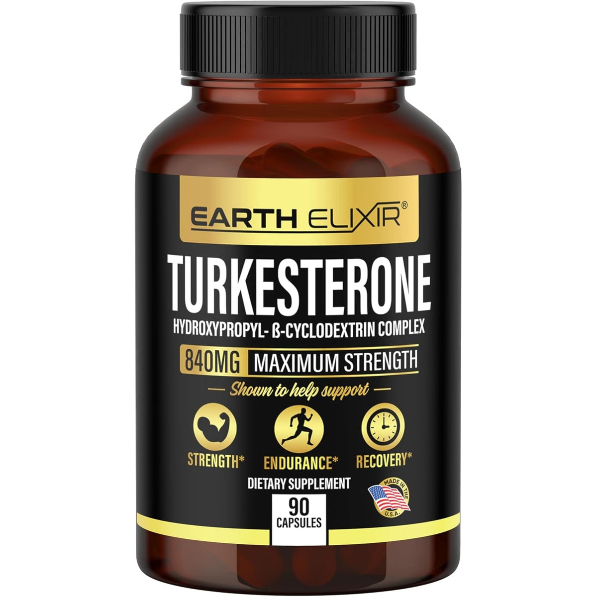 Turkesterone 840 Mg – Natural Testosterone Support - 100% Pure Turkesterone Supplement for Men & Women - Ajuga Turkestanica Extract - Made in USA & 3Rd Party Tested for Strength, Energy & Vitality