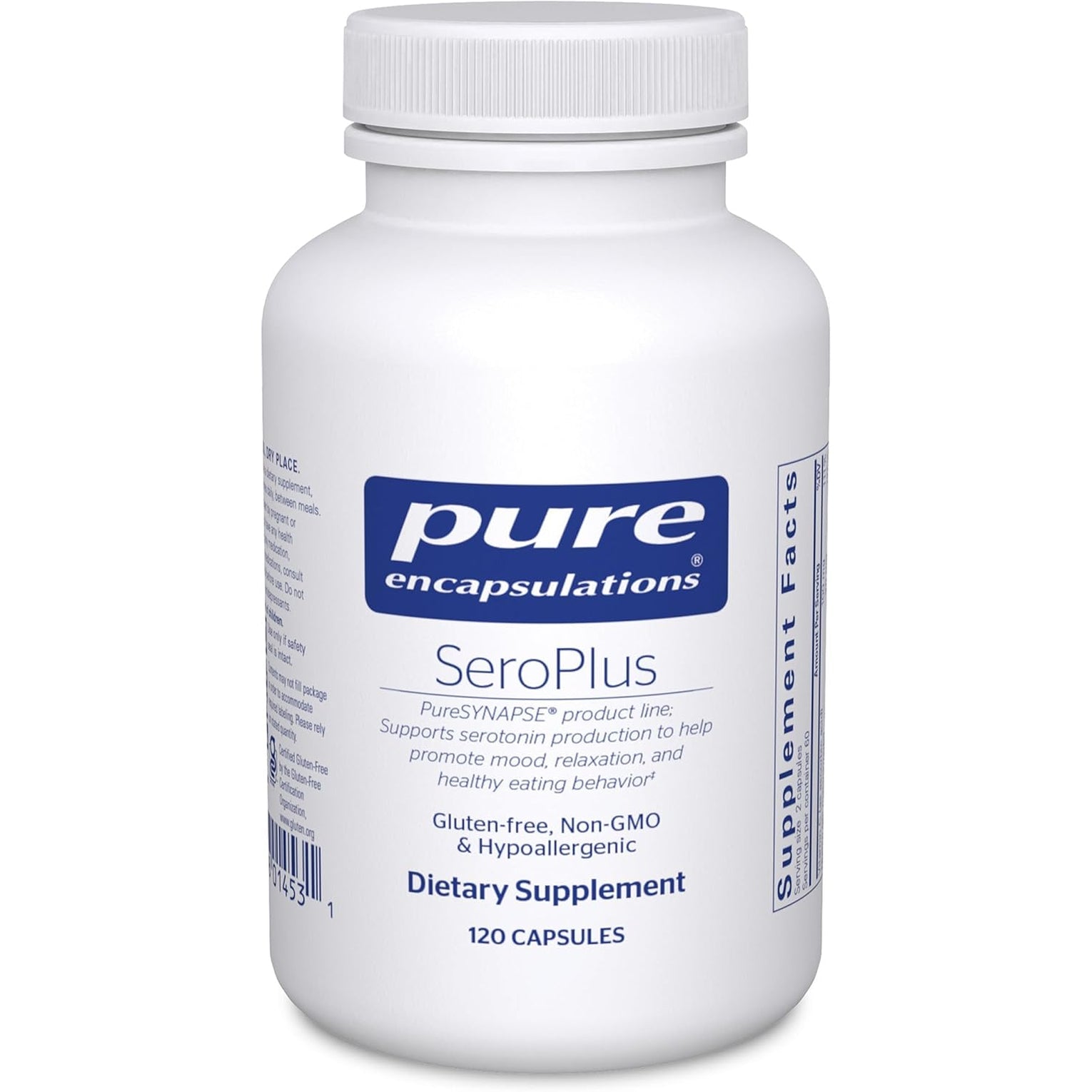 Pure Encapsulations Seroplus | Hypoallergenic Serotonin Support to Support Moderate Occasional Stress | 120 Capsules