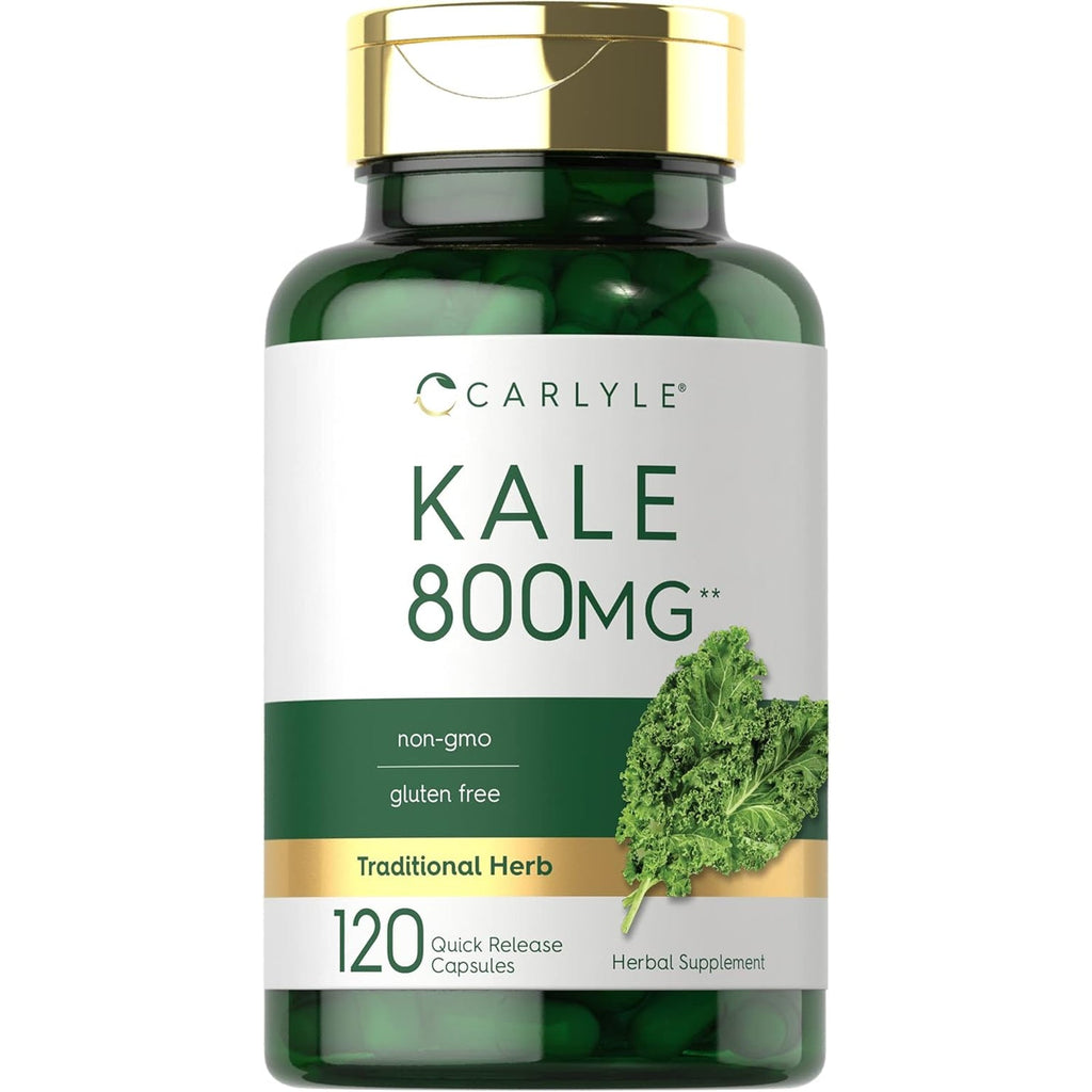 Carlyle Kale Supplement | 120 Capsules | Herbal Leaf Extract Formula | Non-Gmo & Gluten Free