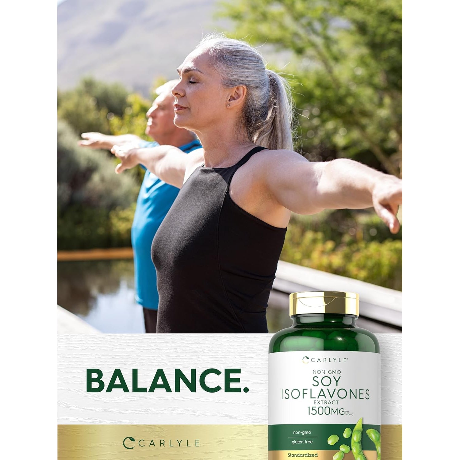 Carlyle Soy Isoflavones Supplement | 200 Capsules | Non-Gmo and Gluten Free Formula for Men and Women