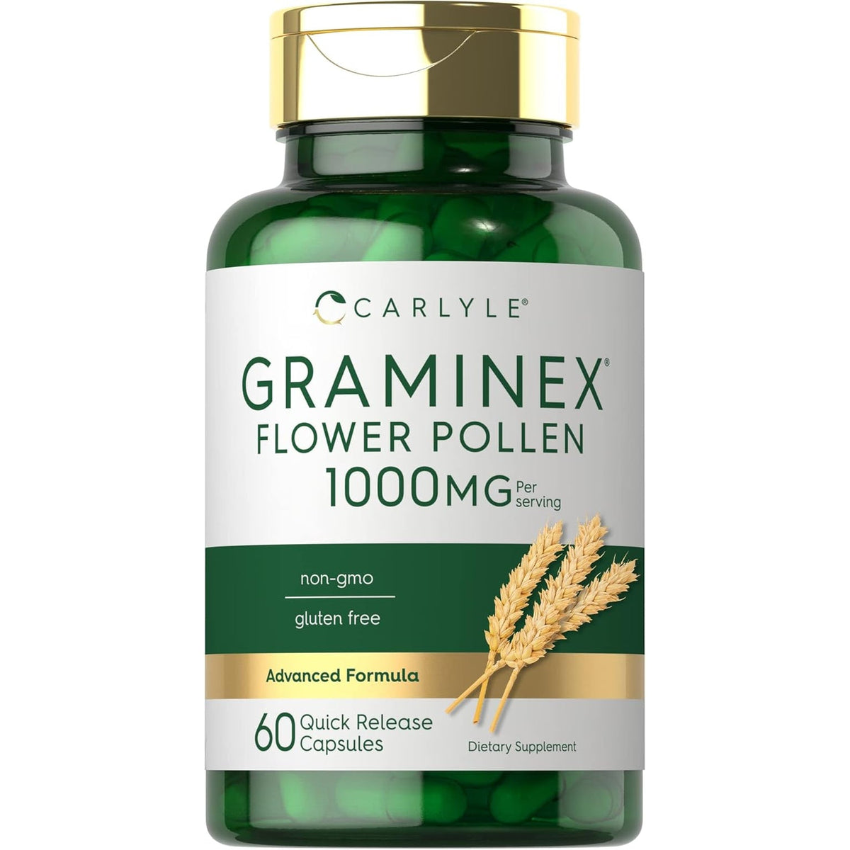 Carlyle Graminex Flower Pollen Extract | 1000 Mg | 60 Capsules | Non-Gmo & Gluten Free Supplement
