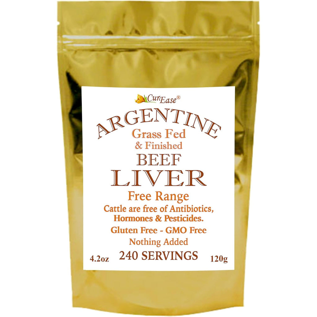 Curease Beef Liver Powder - Argentine Grass Fed & Finished - Undefatted - 4.2 Oz 240 Servings