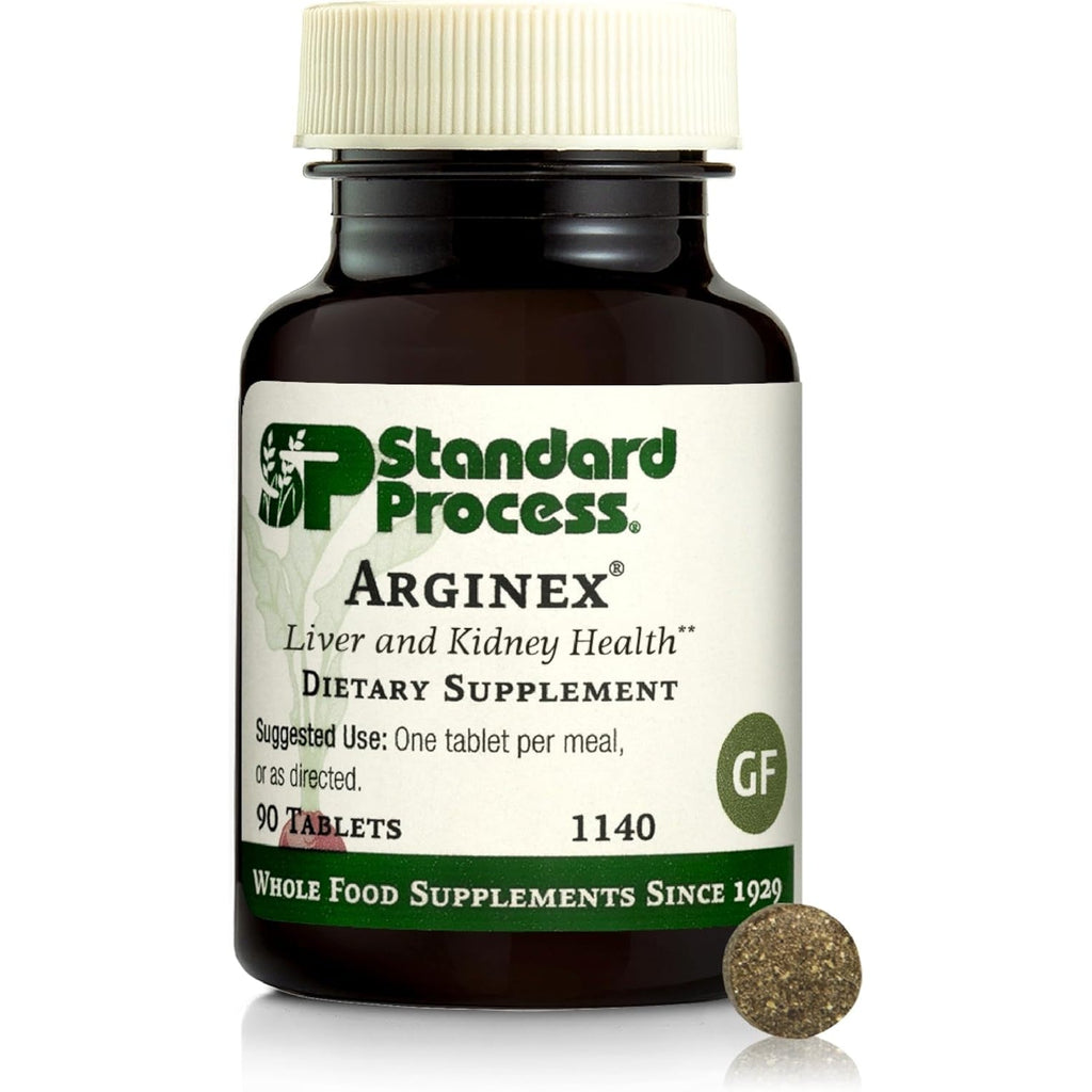 Standard Process Arginex - Liver & Kidney Health Supplement - Contains Antioxidant Vitamin a & Important Phytonutrients - Gluten-Free, Non-Dairy & Non-Soy - 90 Tablets (90 Servings)