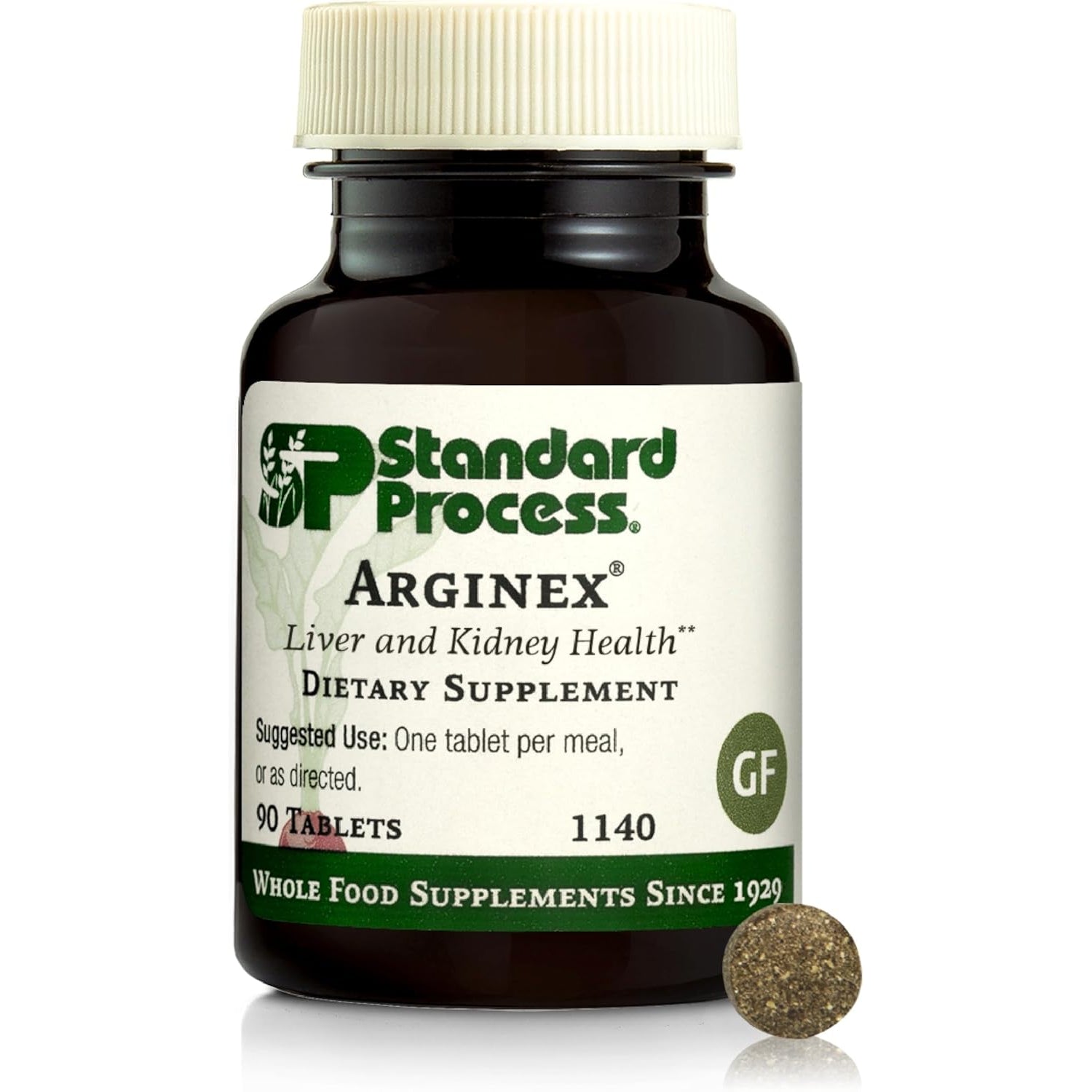 Standard Process Arginex - Liver & Kidney Health Supplement - Contains Antioxidant Vitamin a & Important Phytonutrients - Gluten-Free, Non-Dairy & Non-Soy - 90 Tablets (90 Servings)