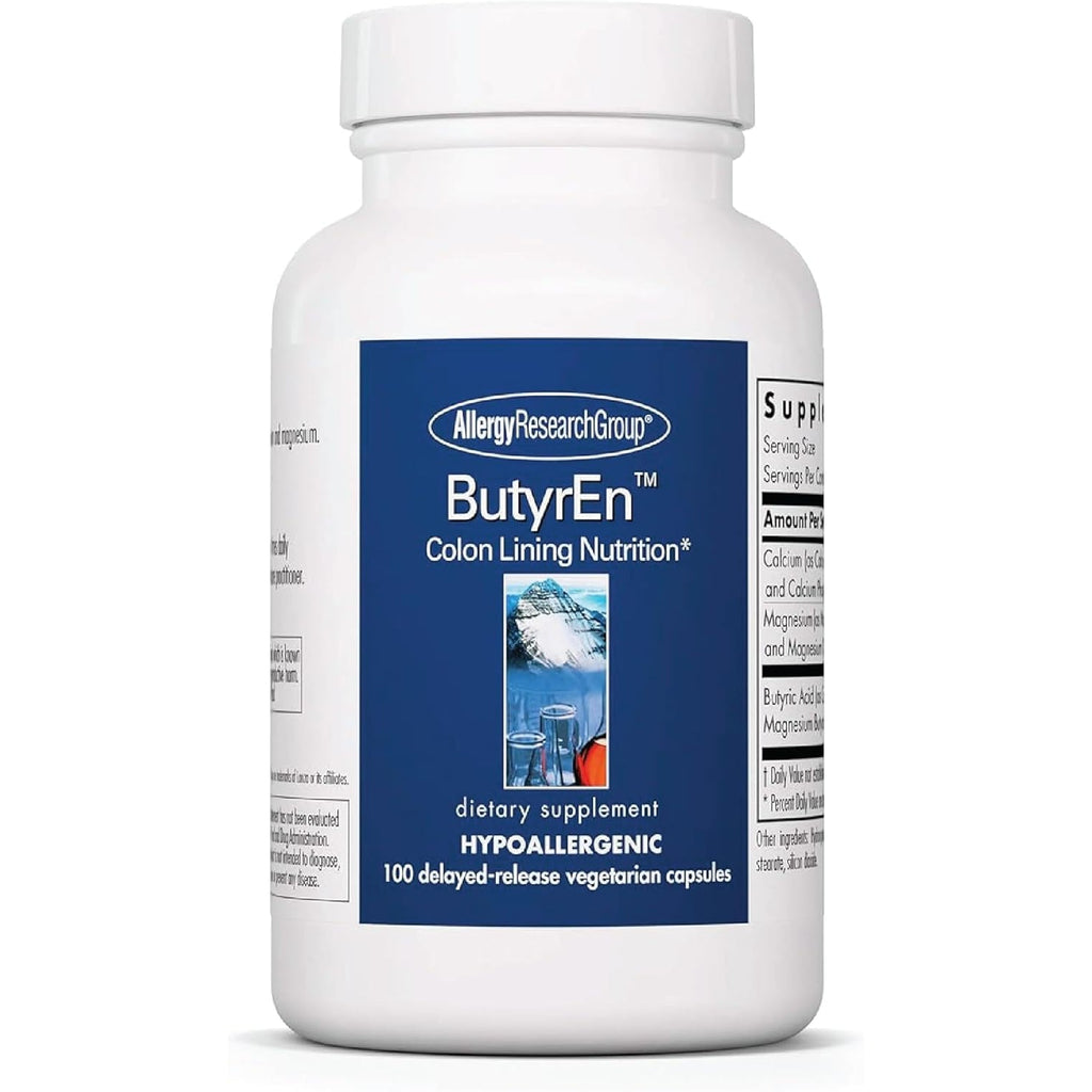ARG Butyren Colon Lining Nutrition - Supports Gut and Colon Health - Digestive Support - Delivers 200 Mg - Vegetarian & Hypoallergenic - 100 Servings - 100 Delayed-Release Capsules