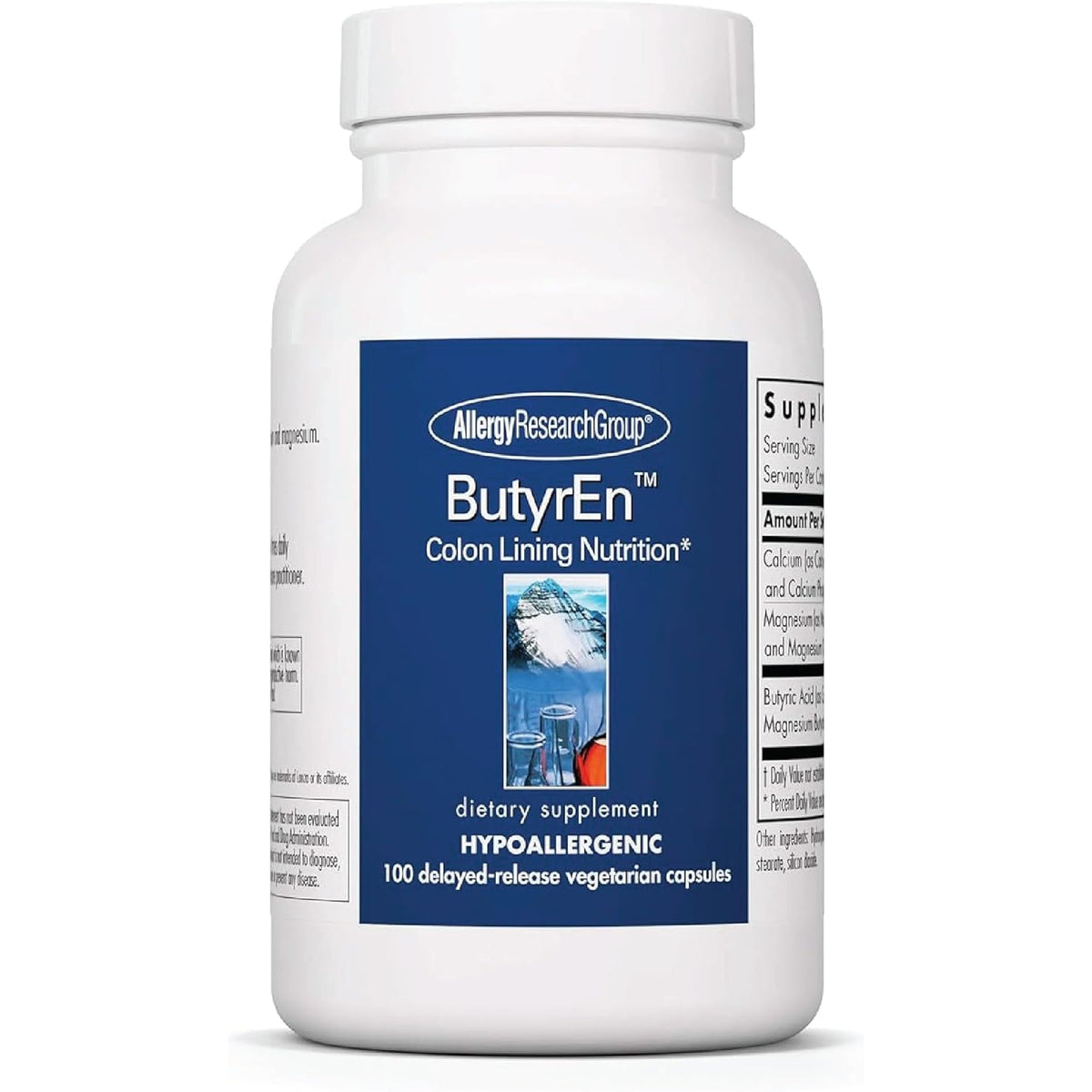 ARG Butyren Colon Lining Nutrition - Supports Gut and Colon Health - Digestive Support - Delivers 200 Mg - Vegetarian & Hypoallergenic - 100 Servings - 100 Delayed-Release Capsules