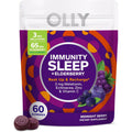 OLLY Immunity Sleep Gummy, Immune and Sleep Support, 3Mg Melatonin, Echinacea, Zinc, Vitamin C, Chewable Supplement, Berry - 60 Count
