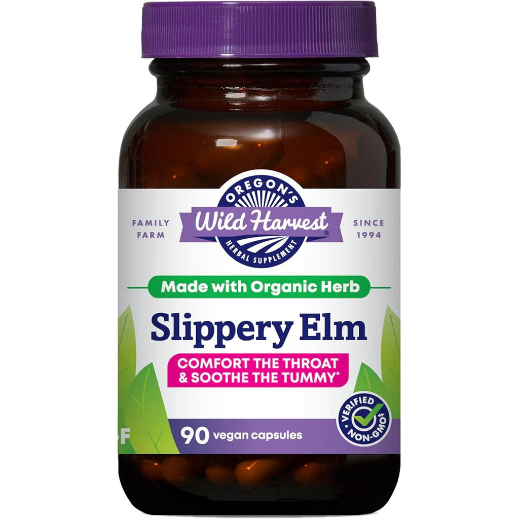 Oregon'S Wild Harvest Slippery Elm Organic Capsules, 90 Count