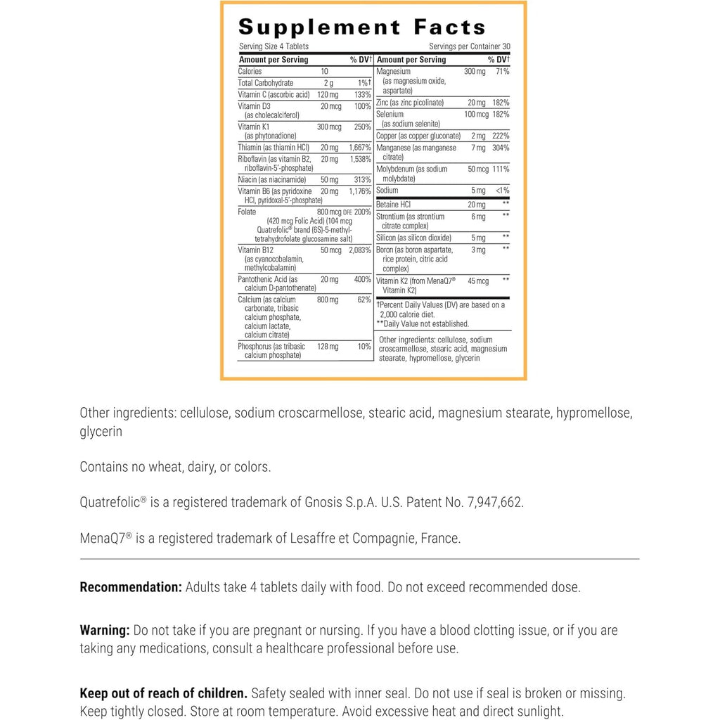 Integrative Therapeutics Osteoprime Ultra - Supplement for Supporting Healthy Bones* - Supports Bones & Calcium Absorption* - Includes Essential Vitamins & Minerals - 120 Count (30 Servings)
