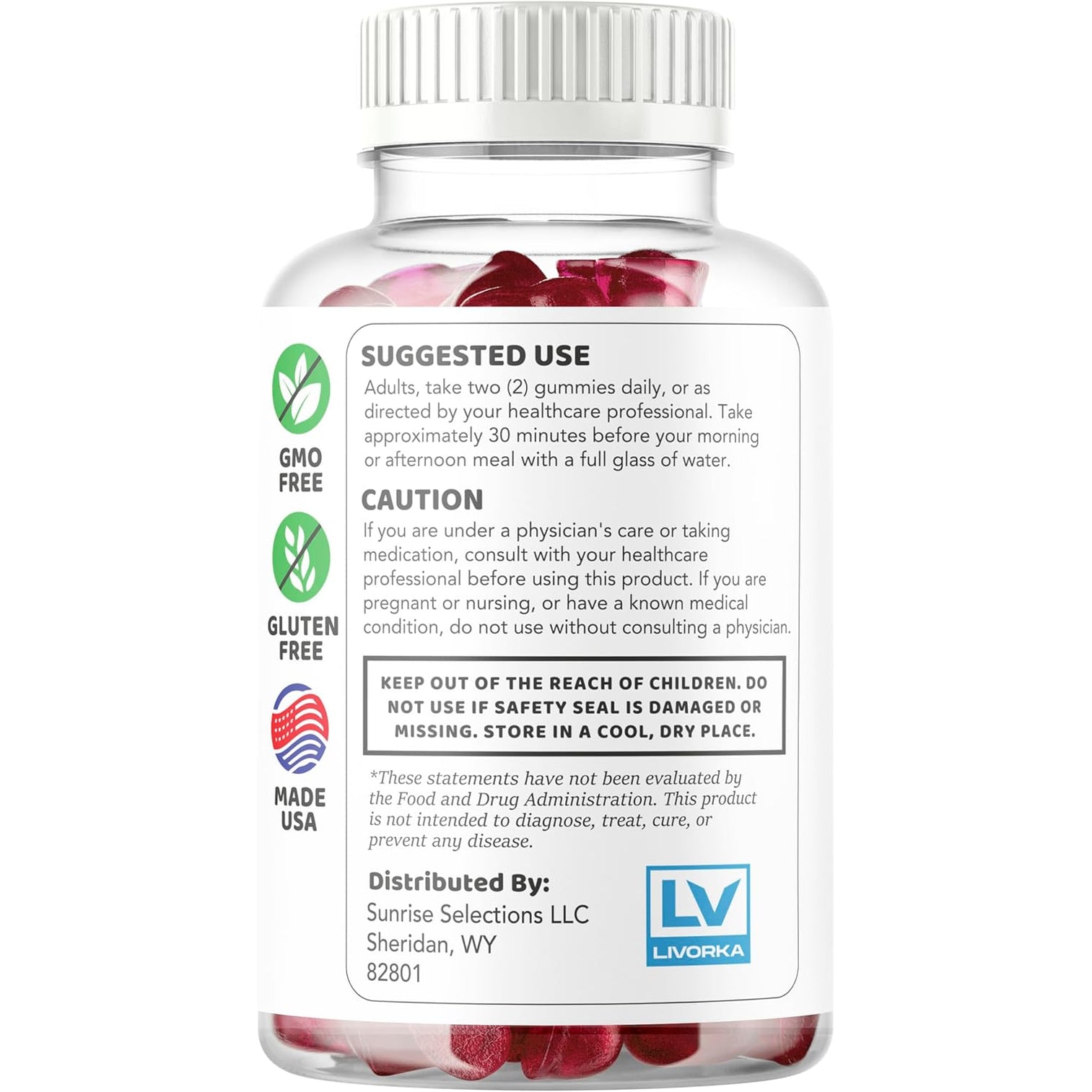 Revra Gummies - Official Revra Gummys for Men Premium Natural Ingredients - Maximum Strength, Supplement Daily Energy Advanced Formula for Overall Health & Wellness, 60 Gummies for 1 Month
