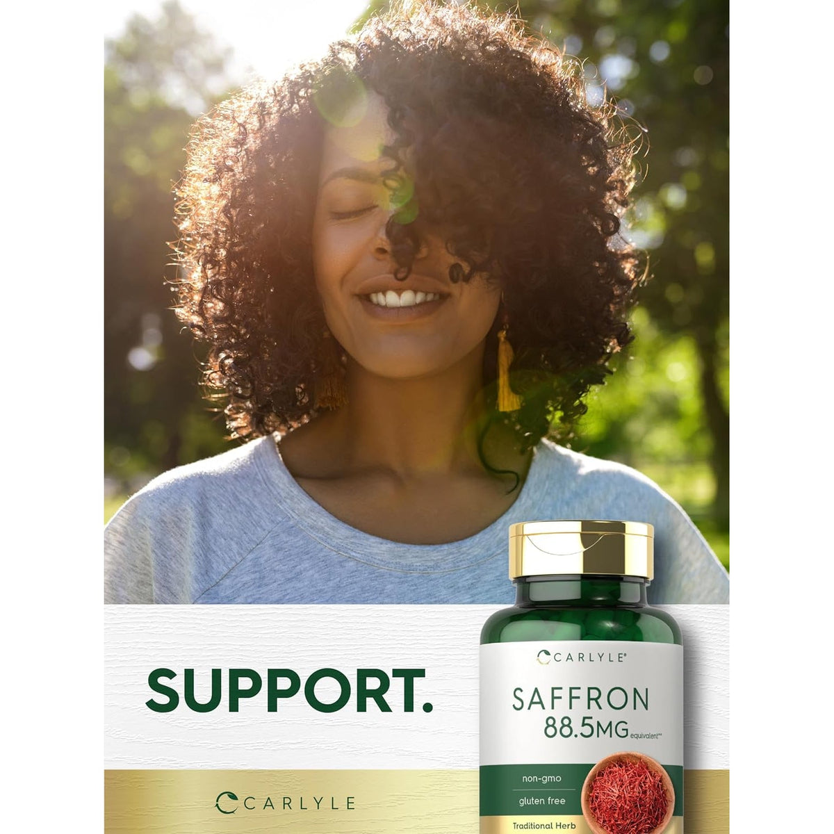 Carlyle Saffron Extract Supplement | 70 Capsules | Pills for Adults | Non-Gmo & Gluten Free