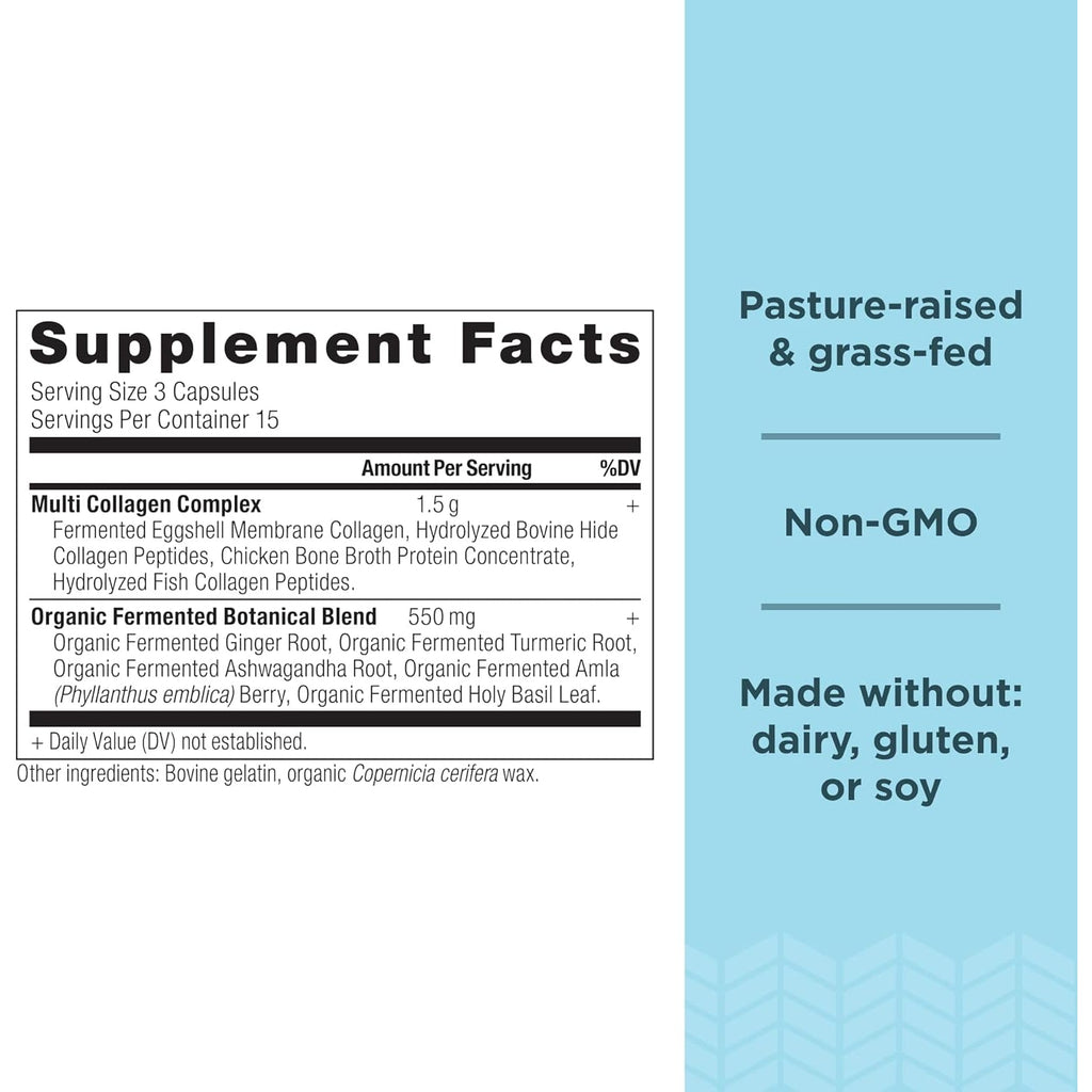 Ancient Nutrition Collagen Pills Peptides Powder Supplement, 45 Count, Hydrolyzed Multi Collagen Pills, Types I, II, II, V & X, Supports Healthy Skin and Nails, Gut Health and Joint Support