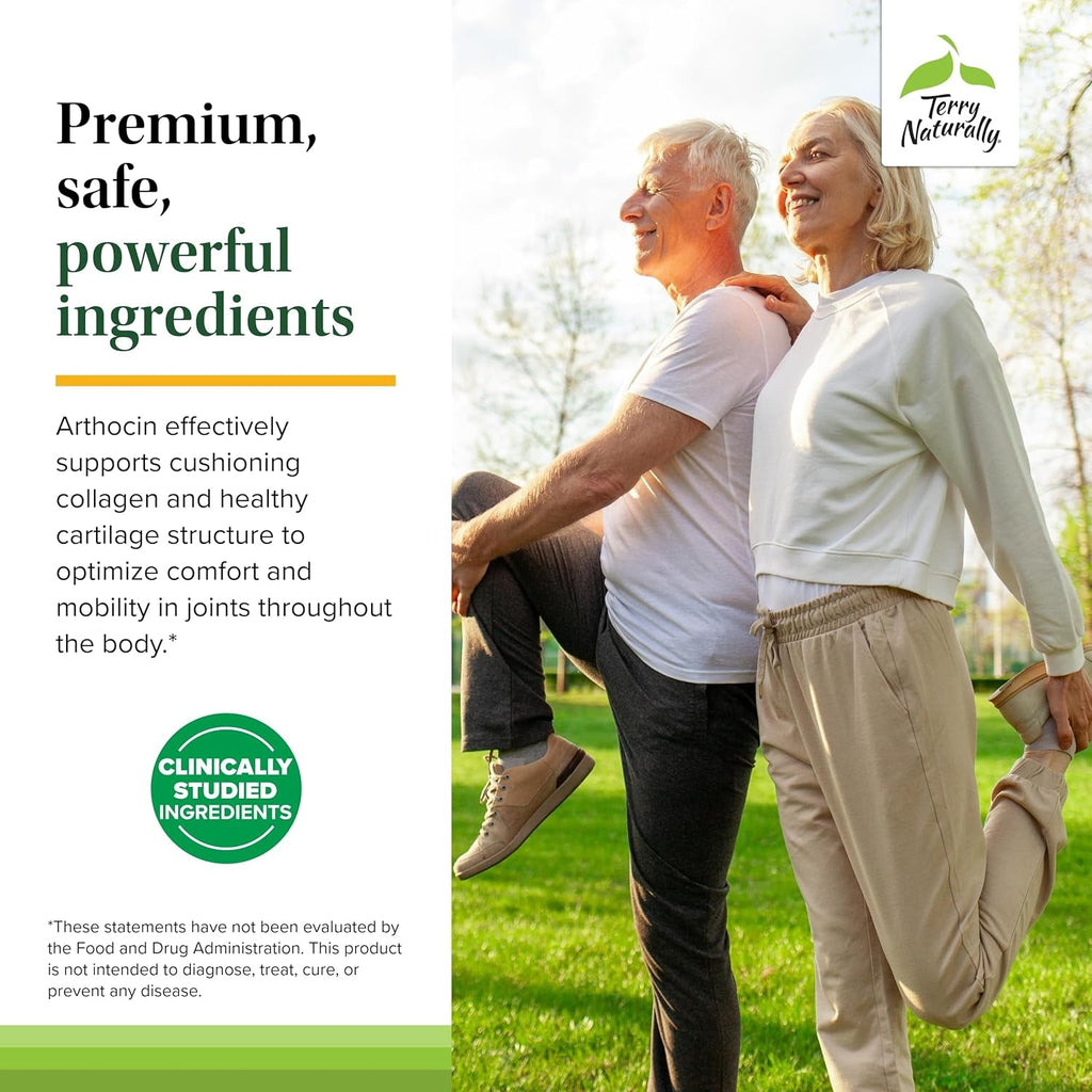 Terry Naturally Arthocin - 60 Capsules - Support Joint Lubrication, Optimize Flexibility & Comfort - Non-Gmo, Vegan, Gluten Free - 30 Servings