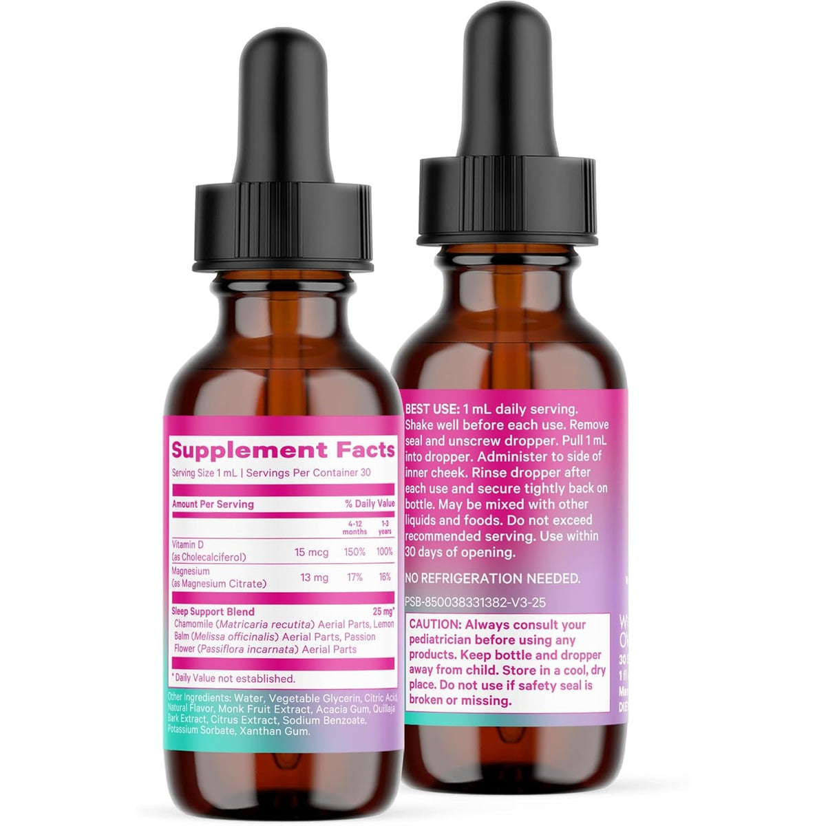 Pink Stork Baby Sleep Drops, Naturally Support Sleep without Melatonin for Infants, Toddlers, and Kids, Chamomile and Magnesium, Baby Essentials for Bedtime, 1 Oz, 30 Servings