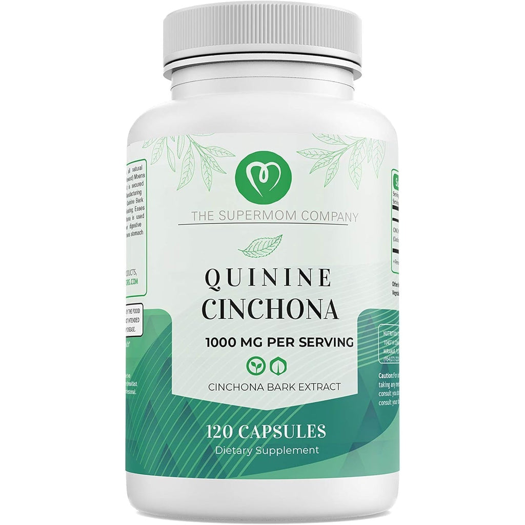 Quinine Cinchona Bark Extract 1000 Mg – Herbal Supplement for Muscle & Leg Cramp Relief, Digestive Support & Immune Health – 120 Capsules, Non-Gmo, Made in USA