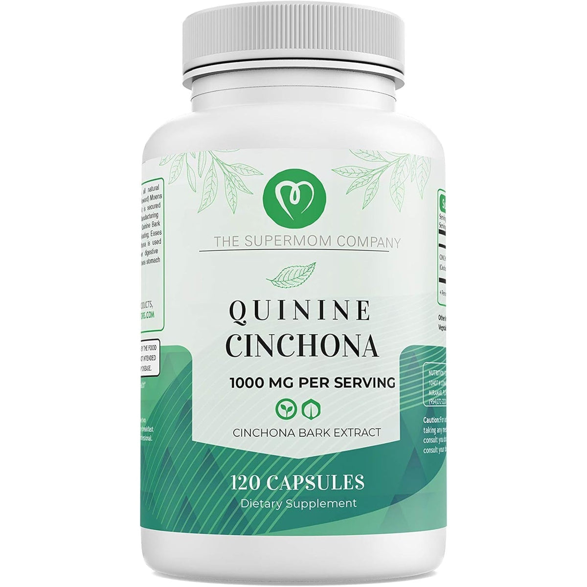 Quinine Cinchona Bark Extract 1000 Mg – Herbal Supplement for Muscle & Leg Cramp Relief, Digestive Support & Immune Health – 120 Capsules, Non-Gmo, Made in USA