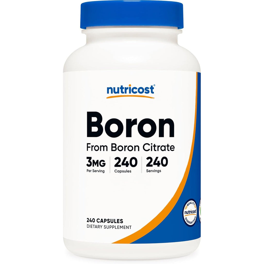 Nutricost Boron 3Mg Supplement, 240 Vegetarian Capsules - Gluten Free and Non-Gmo