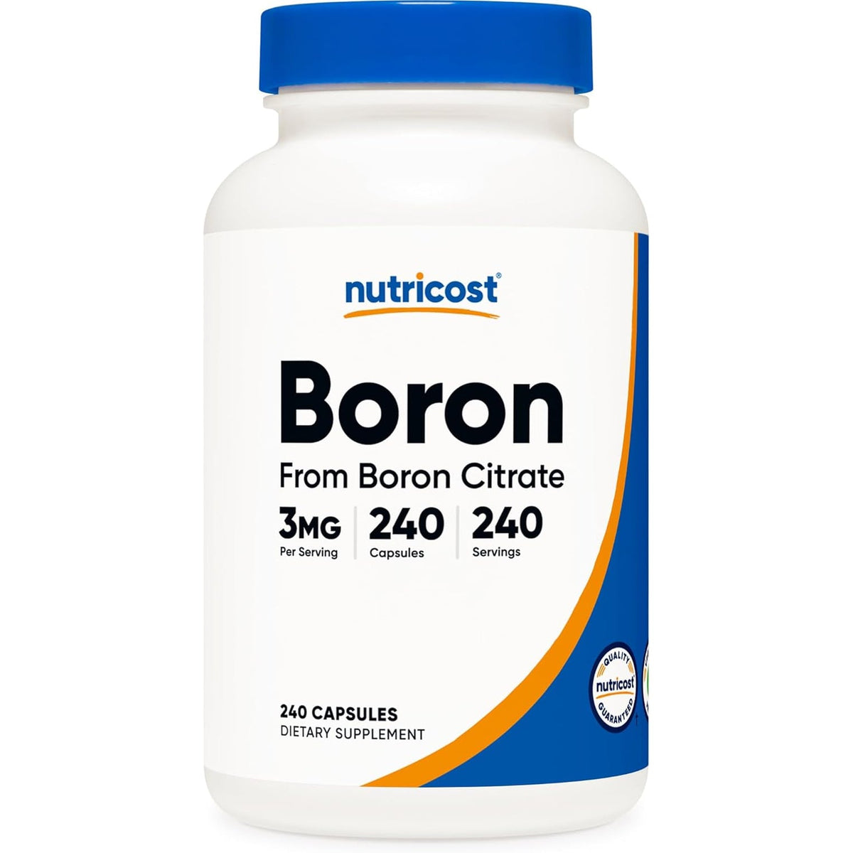 Nutricost Boron 3Mg Supplement, 240 Vegetarian Capsules - Gluten Free and Non-Gmo