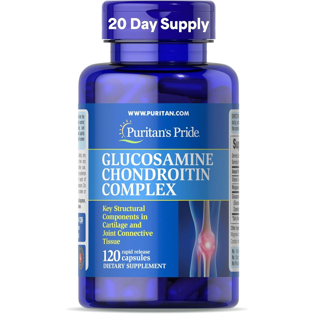 Puritan'S Pride Glucosamine Chondroitin Complex for Women and Men, Dietary Supplement for Joint Health, 120 Rapid Release Capsules