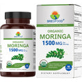 Brieofood Organic Moringa 1500Mg, 45 Servings, Vegetarian, Gluten Free, 90 Vegetarian Tablets