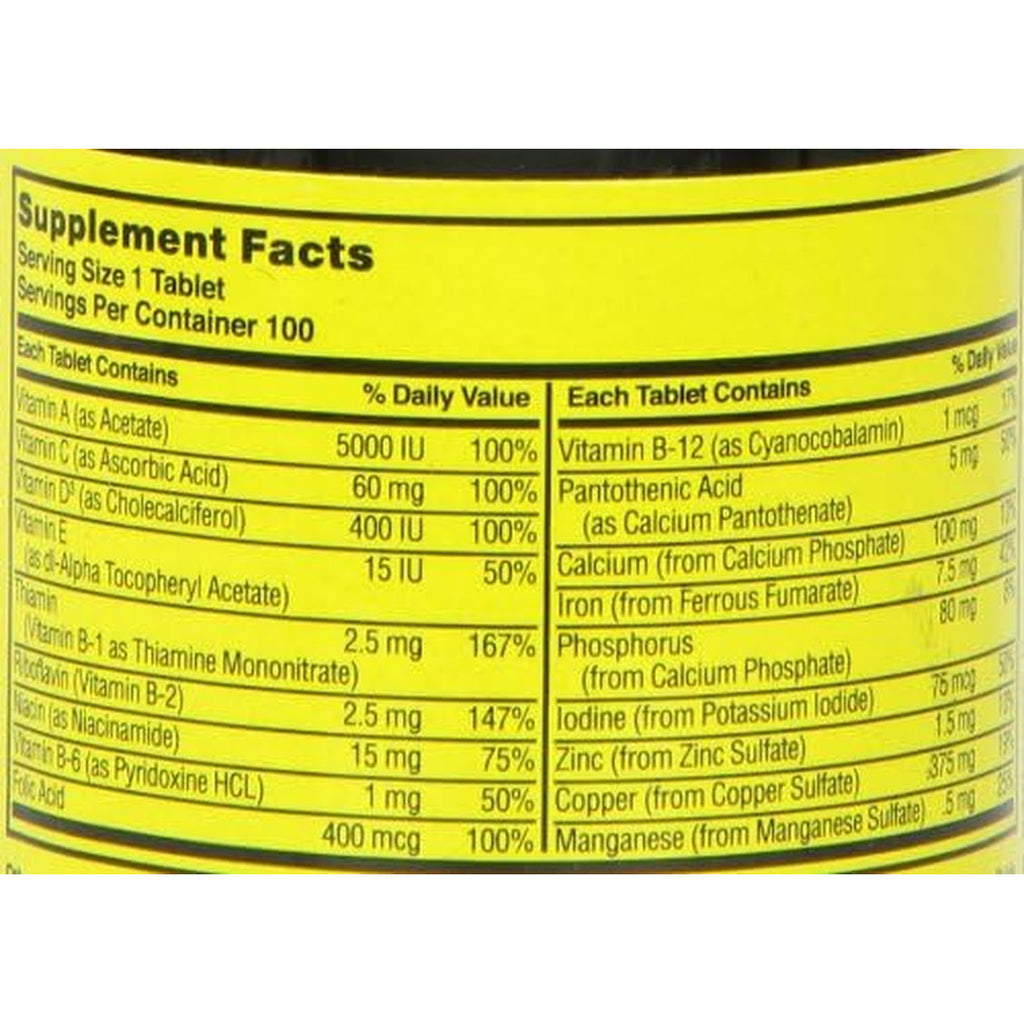 Nature'S Blend NAT B MULTIVITAMIN & MIN TB, Assorted, 100 Count