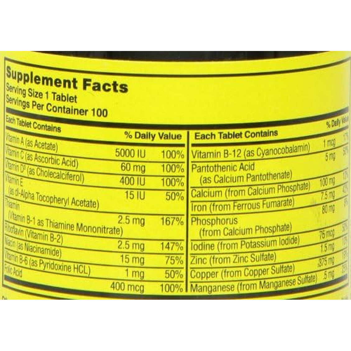 Nature'S Blend NAT B MULTIVITAMIN & MIN TB, Assorted, 100 Count
