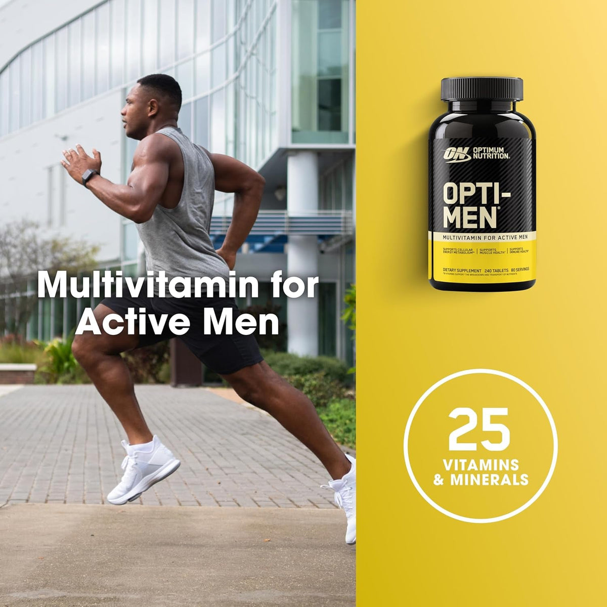 Optimum Nutrition Opti-Men, Vitamin C, Zinc and Vitamin D, E, B12 for Immune Support Mens Daily Multivitamin Supplement, 150 Count (Packaging May Vary)