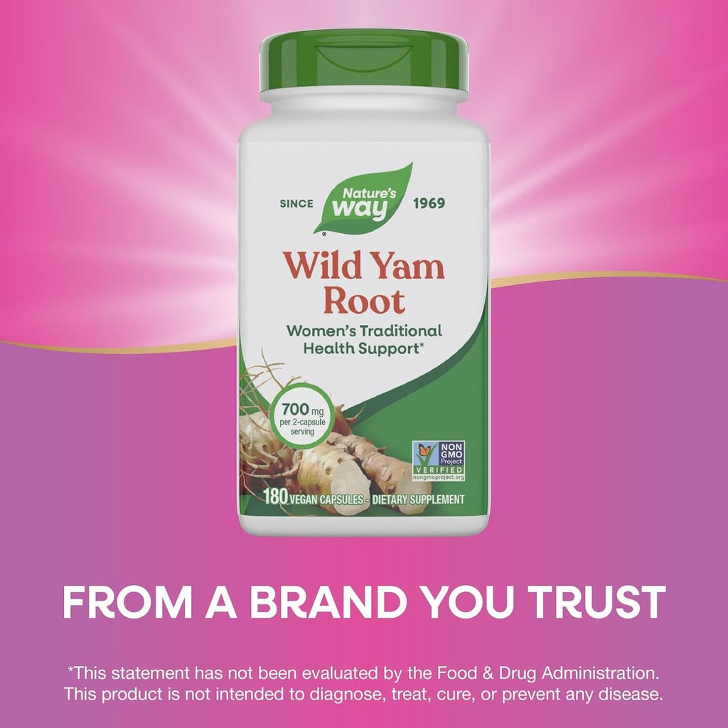 Nature'S Way Premium Herbal Wild Yam Root 850 Mg per Serving 180 Vcap