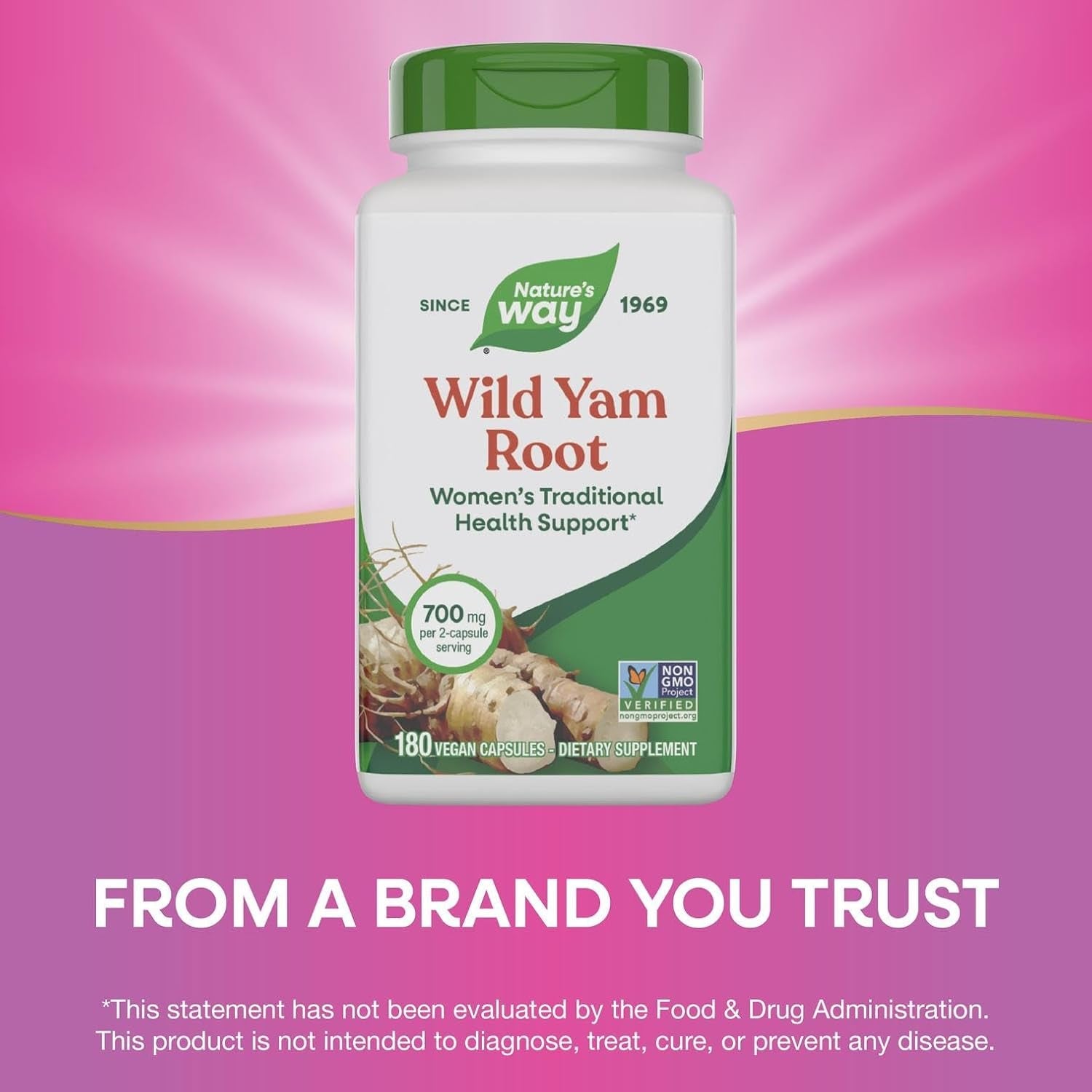 Nature'S Way Premium Herbal Wild Yam Root 850 Mg per Serving 180 Vcap