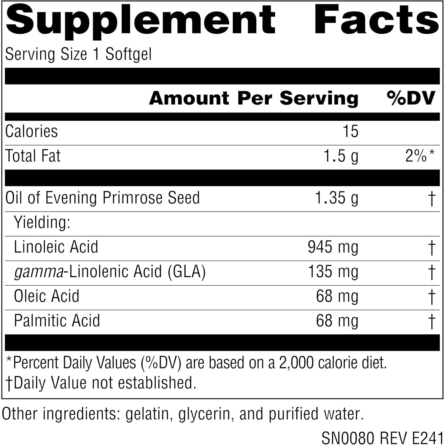 Source Naturals Evening Primrose Oil, Hexane Free, Cold-Pressed - 1350Mg, 120 Softgels