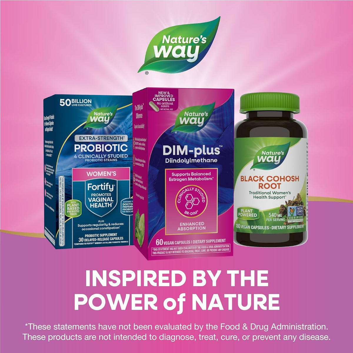 Nature'S Way Dim-Plus, DIM Supplement, Supports Balanced Estrogen Metabolism*, Supports Estrogen Hormone Balance*, Diindolylmethane, 60 Vegan Capsules