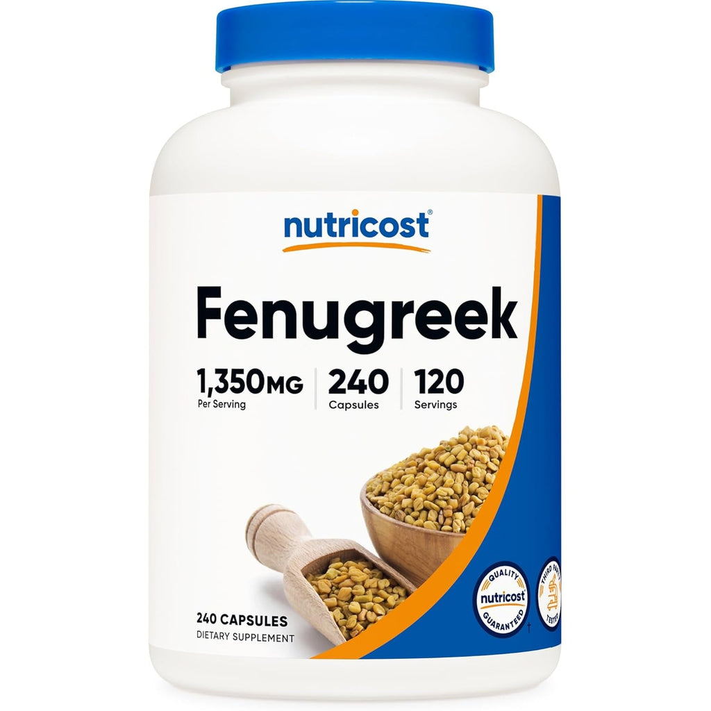 Nutricost Fenugreek Seed 1350Mg, 240 Capsules - Gluten Free, Non-Gmo, 675Mg per Capsule