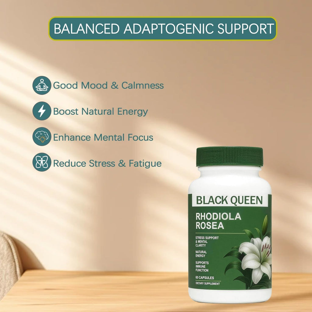 Black Queen Rhodiola Rosea Capsules 500Mg - 60 Capsules
